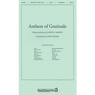 Shawnee Press Anthem of Gratitude Score & Parts arranged by Stan Pethel