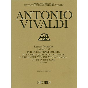 Ricordi Antonio Vivaldi - Lauda Jerusalem (Psalm 147) RV 608 Composed by Antonio Vivaldi