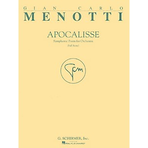 G. Schirmer Apocalisse (Full Score) Study Score Series Composed by Gian-Carlo Menotti