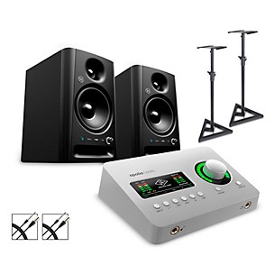 Universal Audio Apollo Solo Thunderbolt With Harbinger Studio Monitor Pair, Stands & Cables