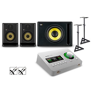 Universal Audio Apollo Solo Thunderbolt With KRK ROKIT G5 Studio Monitor Pair & S10 Subwoofer (Stands & Cables Included) -