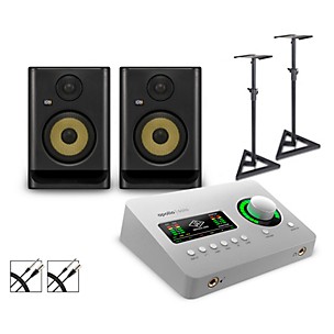 Universal Audio Apollo Solo Thunderbolt With KRK ROKIT G5 Studio Monitor Pair (Stands & Cables Included) -