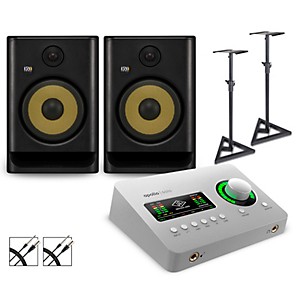 Universal Audio Apollo Solo USB Heritage Edition With KRK ROKIT G5 Studio Monitor Pair (Stands & Cables Included) -