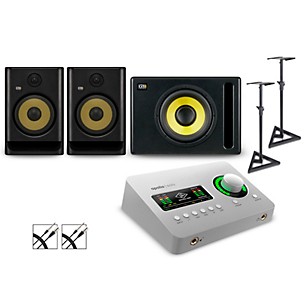 Universal Audio Apollo Solo USB With KRK ROKIT G5 Studio Monitor Pair & S10 Subwoofer (Stands & Cables Included) -