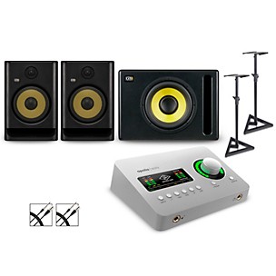 Universal Audio Apollo Solo USB with KRK ROKIT G5 Studio Monitor Pair & S10 Subwoofer (Stands & Cables Included)