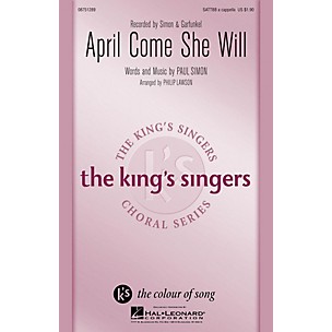 Hal Leonard April Come She Will SATTBB A Cappella by Simon & Garfunkel arranged by Philip Lawson