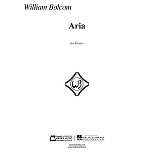 Edward B. Marks Music Company Aria (for Guitar) E.B. Marks Series Softcover Composed by William Bolcom