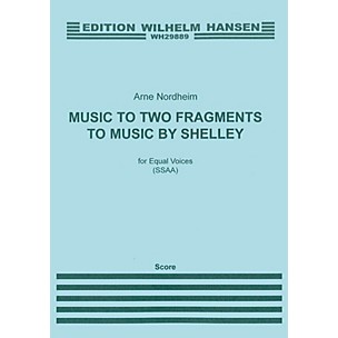 Music Sales Arne Nordheim: Music To Two Fragments By Shelley CHORAL SCORE