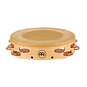 MEINL Artisan Edition Calf Skin Tambourine Dual Rows, Mixed Jingles, 10"