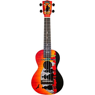 Mahalo Artist Elite Graphics Wild West Concert Ukulele With Bag