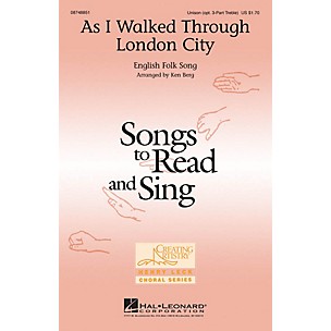 Hal Leonard As I Walked Through London City Unison or optional 3-Part arranged by Ken Berg