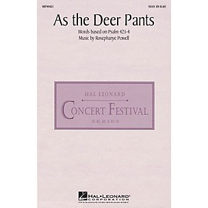 Hal Leonard As the Deer Pants SSAA composed by Rosephanye Powell