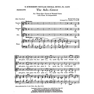 G. Schirmer Ash Grove  Welsh Folk Song SSA composed by Welsh Folk Song
