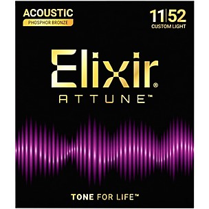 Elixir Attune Phosphor Bronze Acoustic Guitar Strings -