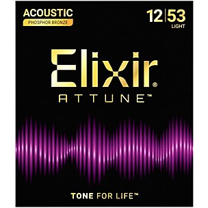 Elixir Attune Phosphor Bronze Acoustic Guitar Strings -
