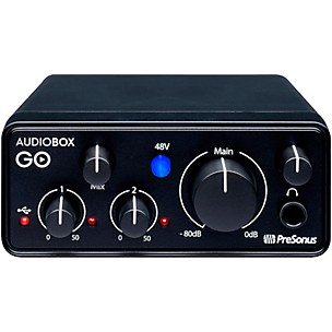 PreSonus AudioBox GO Mobile 2x2 USB Audio Interface With Studio One Artist 6 Software