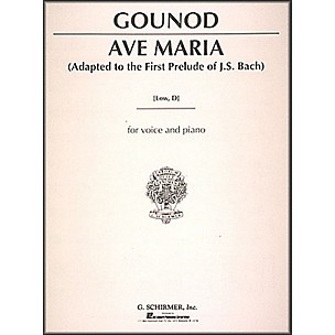 G. Schirmer Ave Maria - Low Voice In D By Bach / Gounod