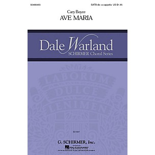 Positive Grid Ave Maria (Dale Warland Choral Series) SATB DV A Cappella composed by Cary Boyce