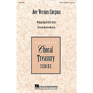 Hal Leonard Ave Verum Corpus SATB a cappella arranged by Matthew Michaels, editor