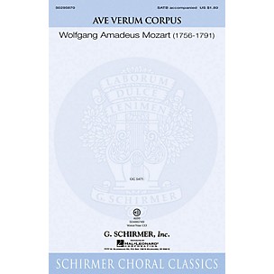 G. Schirmer Ave Verum Corpus VoiceTrax CD Composed by Wolfgang Amadeus Mozart