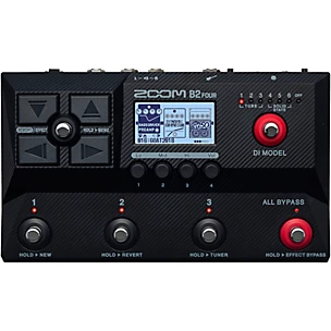 Zoom B2 Four Multi-Effects Processor for Bass -