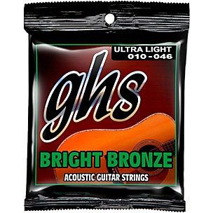 GHS BB10U 80/20 Bronze Ultra Light Acoustic Guitar Strings