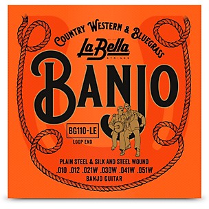 LaBella BG110 Banjo Guitar Strings With Loop Ends