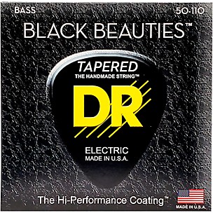 DR Strings BLACK BEAUTIES Taper Coated 4-String Bass Heavy (50-110)