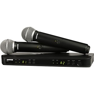 Shure BLX288/PG58 Dual-Channel Wireless System With Two PG58 Handheld Transmitters