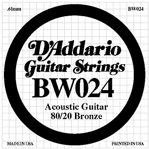D'Addario BW024 80/20 Bronze Acoustic Guitar Strings