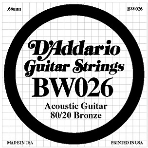 D'Addario BW026 80/20 Bronze Guitar Strings