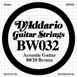 D'Addario BW032 80/20 Bronze Guitar Strings
