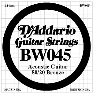 D'Addario BW045 80/20 Bronze Guitar Strings