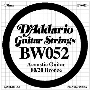 D'Addario BW052 80/20 Bronze Acoustic Guitar Strings