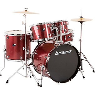Ludwig BackBeat Complete 5-Piece Drum Set With Hardware and Cymbals -