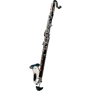 BACKUN Backun Q Series Low C Bass Clarinet in Cocobolo with Gold Plated Posts and Silver Plated Keys, 2-Piece Neck, Marcus Bonna Compact Case