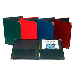 Marlo Plastics Band and Orchestra Rehearsal Folder 12" x 14" with Brass Corners and Pencil Loop