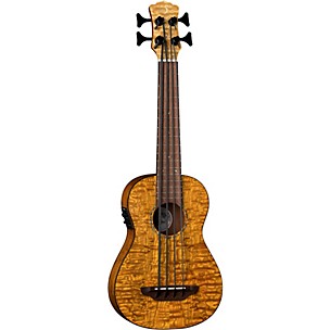Luna Guitars Bari-Bass Quilt Top Acoustic Electric Ukulele