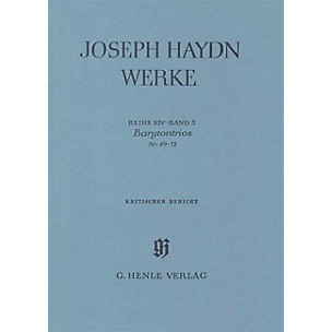 G. Henle Verlag Barytone Trios No. 49-72 Henle Edition Series Hardcover