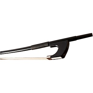 Glasser Bass Bow Fiberglass Half-Lined Frog Leatherette Grip