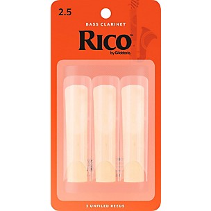 Rico Bass Clarinet Reeds, Box of 3