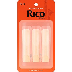 Rico Bass Clarinet Reeds, Box of 3