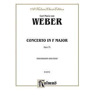 Alfred Bassoon Concerto Op. 75 for Bassoon By Carl Maria von Weber Book