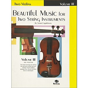 Alfred Beautiful Music for Two String Instruments Book III 2 Violins