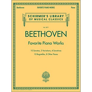 G. Schirmer Beethoven: Favorite Piano Works - Schirmer's Library Of Musical Classics LB 2071 By Beethoven