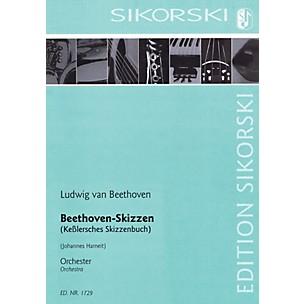 SIKORSKI Beethoven-Skizzen (Sketches) for Orchestra Study Score by Beethoven Arranged by Johannes Harneit