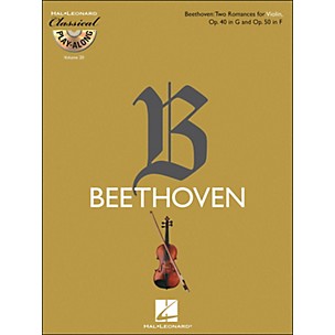 Hal Leonard Beethoven: Two Romances for Violin, Op. 40 In G & Op. 50 In F - Clsply (Book/CD) Vol.20