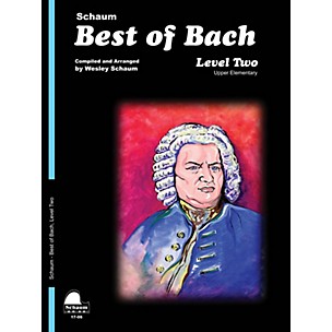Schaum Best of Bach (Level 2 Upper Elem Level) Educational Piano Book by Johann Sebastian Bach
