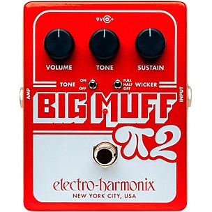 Electro-Harmonix Big Muff Pi 2 Fuzz Pedal With Tone Wicker -
