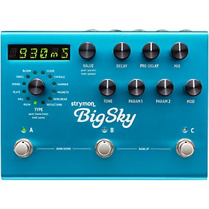 Strymon BigSky Reverberator Multi-Reverb Effects Pedal -